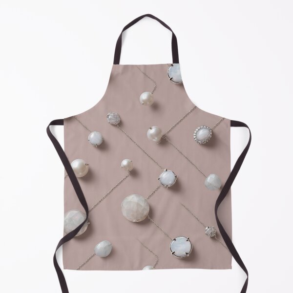 Item preview, Pearl Pendant Chain Necklace Tiles Opal Gemstone On Soft Pink designed and sold by meganohm.