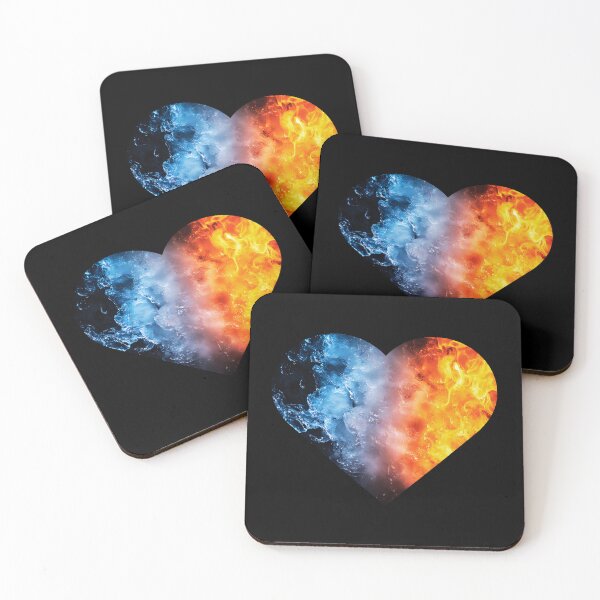 Item preview, Water & Fire Heart  designed and sold by KatNa.