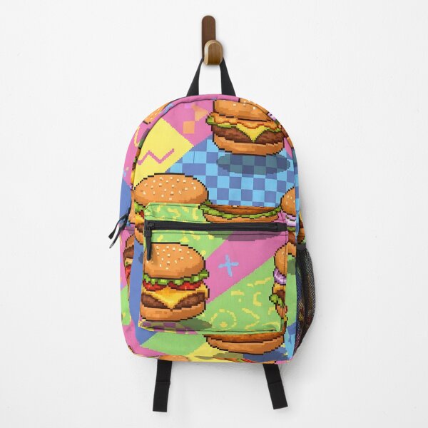 Item preview, Pixel Art Memphis Burger Joint Seamless Pattern designed and sold by Brendan Arthur Ring.
