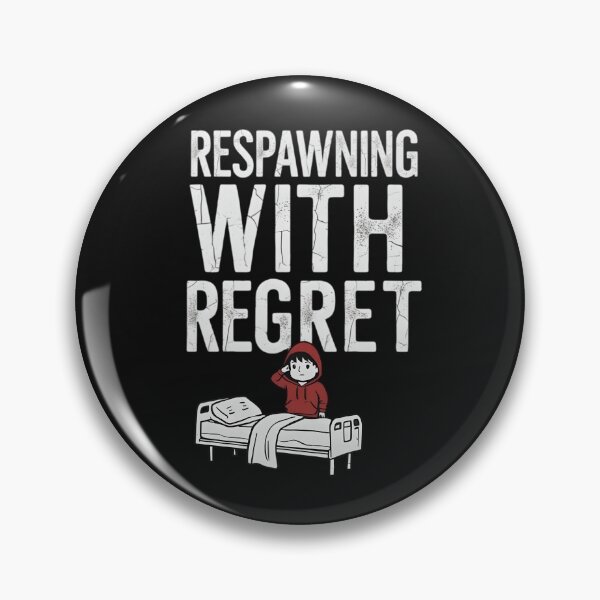 Item preview, Respawning With Regret – Funny Gamer Parody Design designed and sold by gavinroyal.