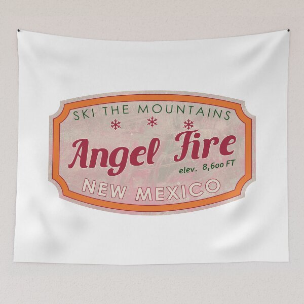 Item preview, Angel Fire, New Mexico, Ski, textured skiing badge designed and sold by Wanderful-roads.