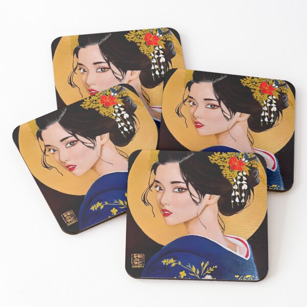 Item preview, Geisha In Prussian Blue designed and sold by OHKUBOStyle.