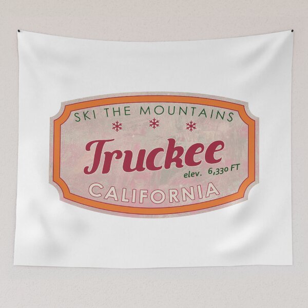 Item preview, Truckee Ski Resort, California, Ski, textured skiing badge designed and sold by Wanderful-roads.