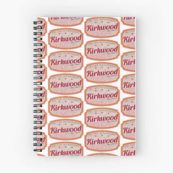 Item preview, Kirkwood Ski Resort, California, textured skiing badge designed and sold by Wanderful-roads.