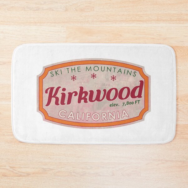 Item preview, Kirkwood Ski Resort, California, textured skiing badge designed and sold by Wanderful-roads.