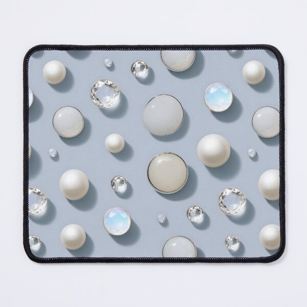 Item preview, Cool Blue Gemstone Diamond Pearl Float Pattern Elegant Chic Jewelry Texture designed and sold by meganohm.