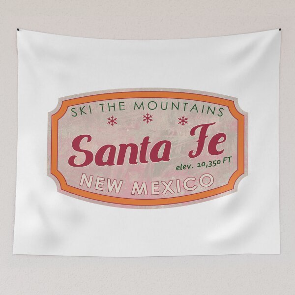 Item preview, Santa Fe, New Mexico, Ski, textured skiing badge designed and sold by Wanderful-roads.