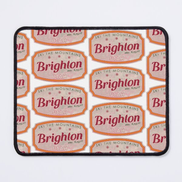Item preview, Brighton, Utah, Ski, textured skiing badge designed and sold by Wanderful-roads.