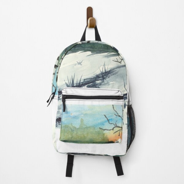 Item preview, Sunset Over a Snowy Forest designed and sold by Katherine Miller Art.