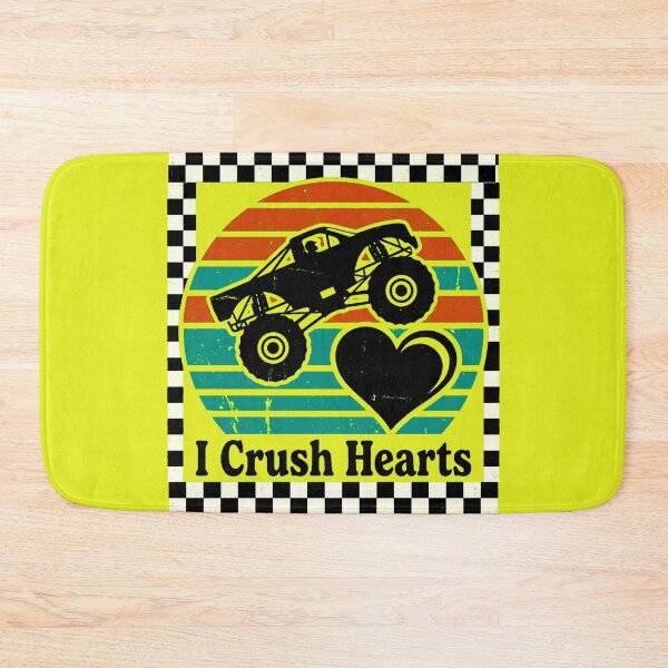 Item preview, Monster Truck Valentine Retro Sunset Heart Crushing designed and sold by Thaivi Design.