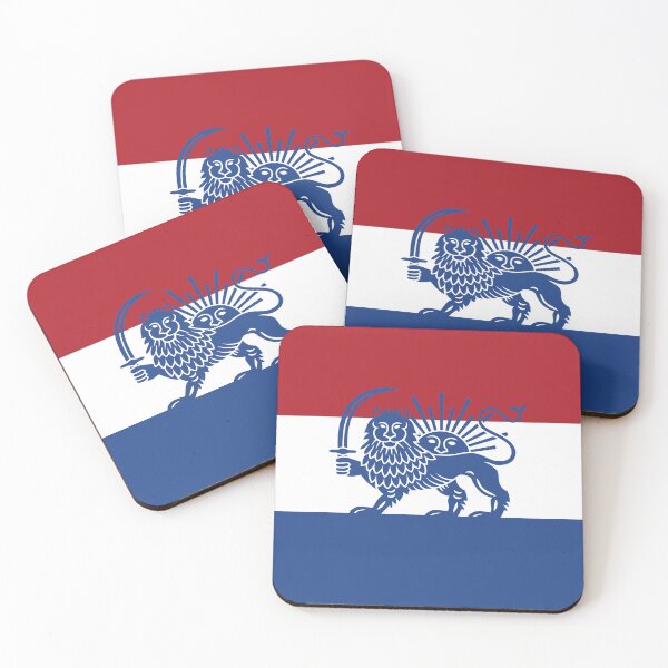 Item preview, Dutch–Iranian Heritage Flag | Lion and Sun Fusion designed and sold by FlagX.