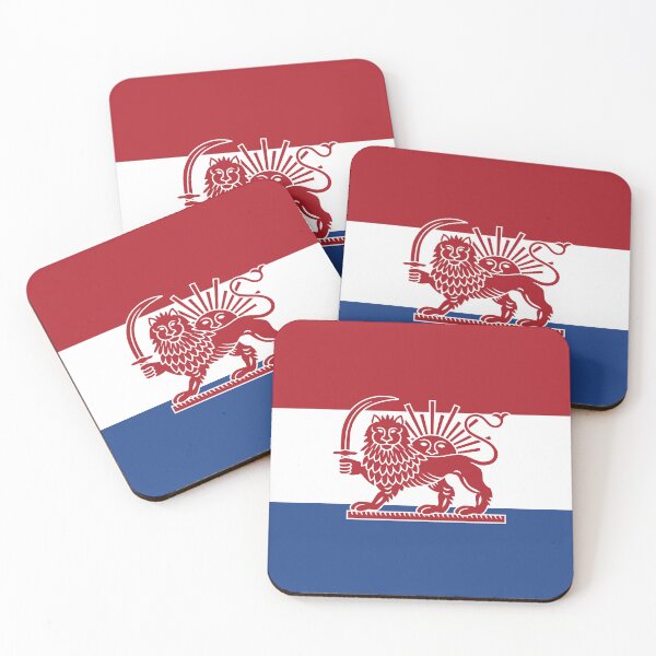 Item preview, Dutch–Iranian Heritage Flag | Lion and Sun Fusion designed and sold by FlagX.