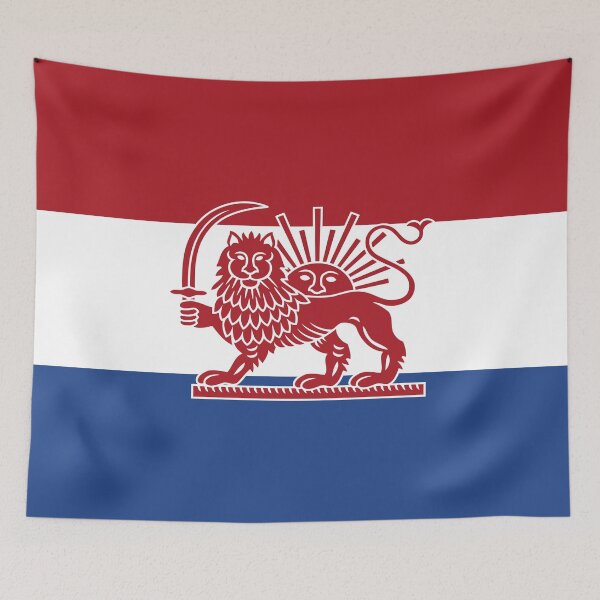 Item preview, Dutch–Iranian Heritage Flag | Lion and Sun Fusion designed and sold by FlagX.