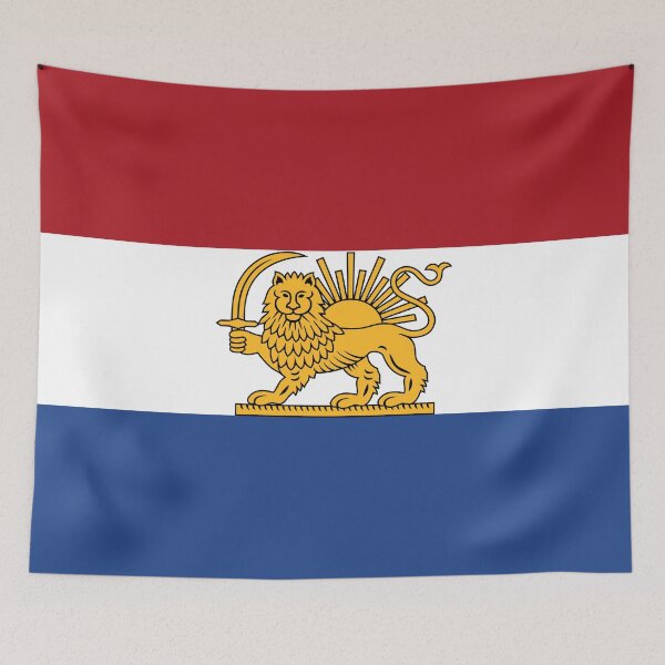 Item preview, Dutch–Iranian Heritage Flag | Lion and Sun Fusion designed and sold by FlagX.
