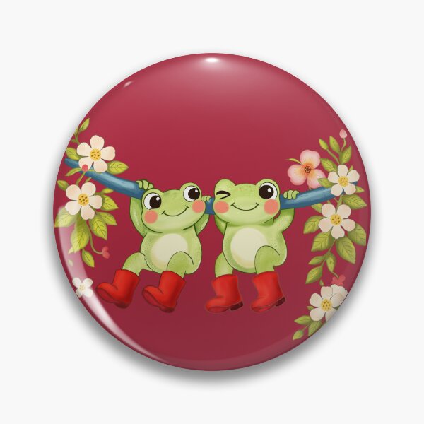 Item preview, Hello, Spring! Cute Frog Friends in Red Boots  designed and sold by KomparrowStudio.