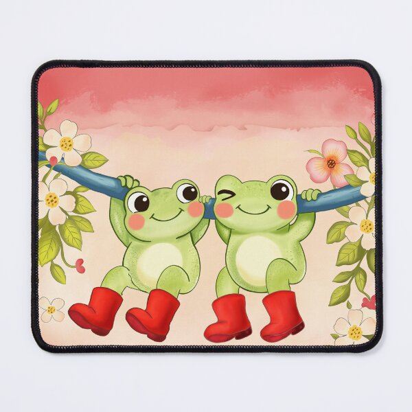Item preview, Hello, Spring! Cute Frog Friends in Red Boots  designed and sold by KomparrowStudio.