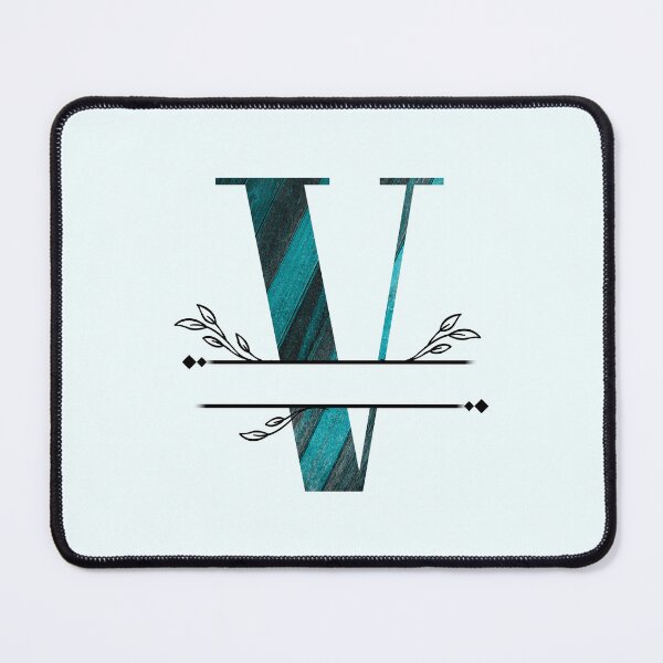 Item preview, Monogram...V... with blue and black/grey wood background designed and sold by CHASAcreative.
