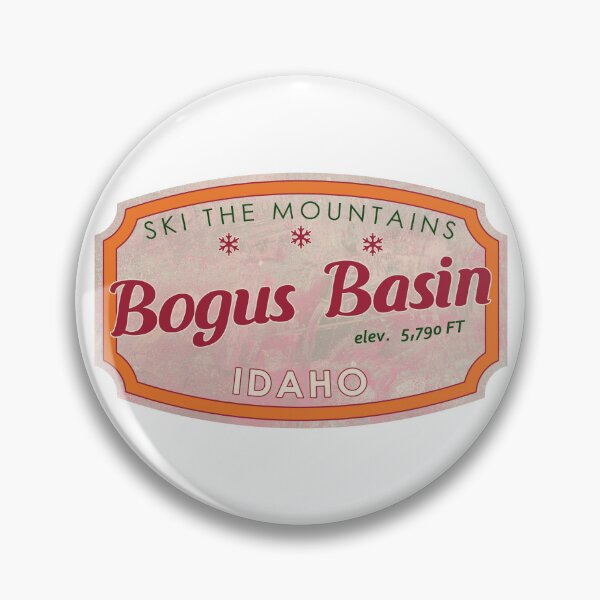 Item preview, Bogus Basin, Idaho, Ski, textured skiing badge designed and sold by Wanderful-roads.