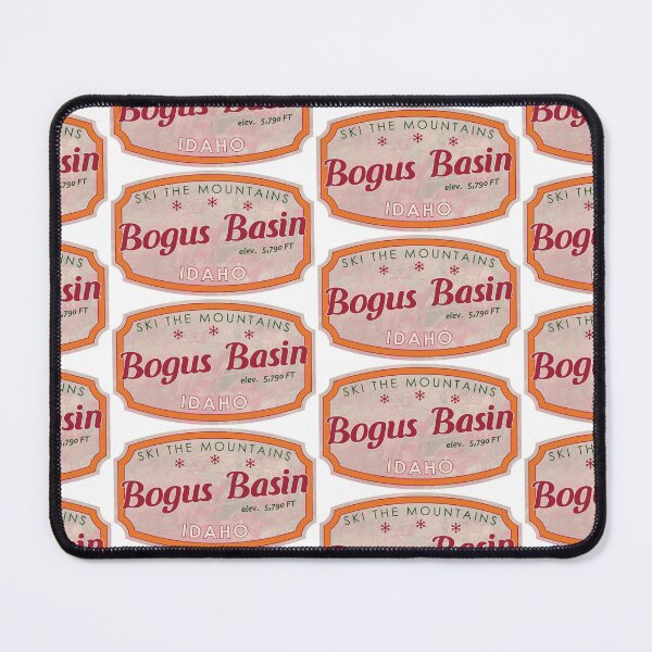 Item preview, Bogus Basin, Idaho, Ski, textured skiing badge designed and sold by Wanderful-roads.
