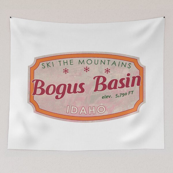 Item preview, Bogus Basin, Idaho, Ski, textured skiing badge designed and sold by Wanderful-roads.