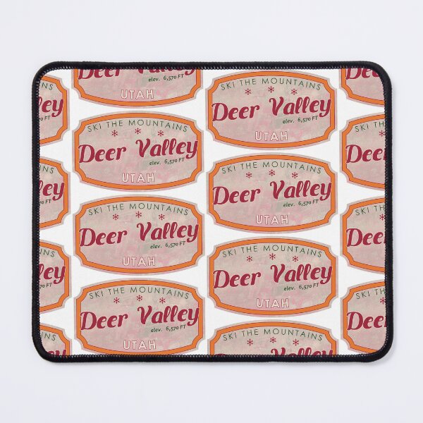 Item preview, Deer Valley, Utah, Ski, textured skiing badge designed and sold by Wanderful-roads.