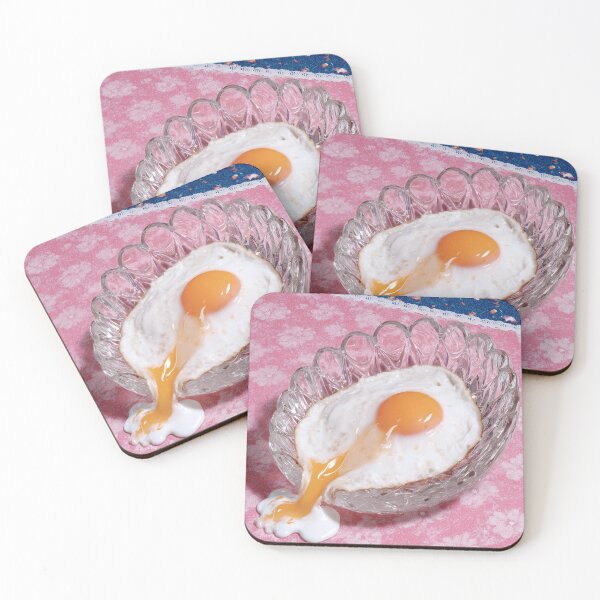Item preview, Fried Egg in Crystal Bowl – Pink Pattern Yolk Drip 04 designed and sold by P.G. Jubar.