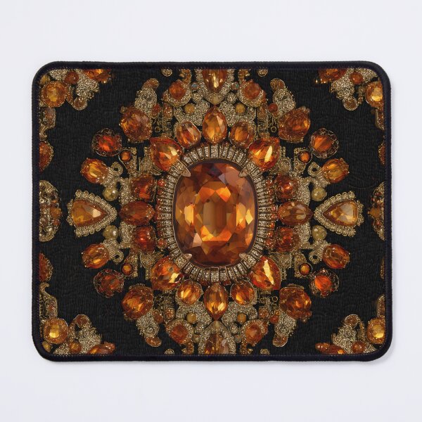 Item preview, Amber Topaz Citrine Royal Medallion Design Ornate Vintage Gem designed and sold by meganohm.