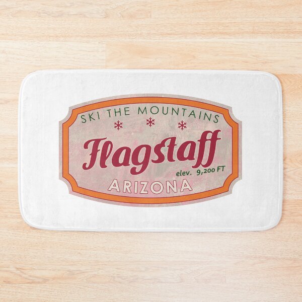 Item preview, Flagstaff, Arizona, Ski, textured skiing badge designed and sold by Wanderful-roads.