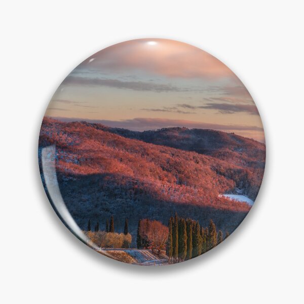 Item preview, Golden Winter Sunset Over the Snowy Hills of Chianti designed and sold by Stefano Orazzini.