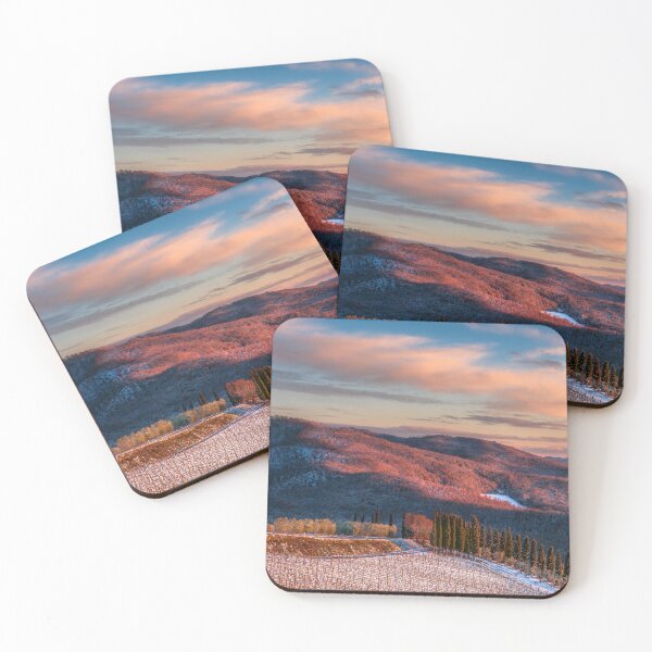 Item preview, Golden Winter Sunset Over the Snowy Hills of Chianti designed and sold by Stefano Orazzini.