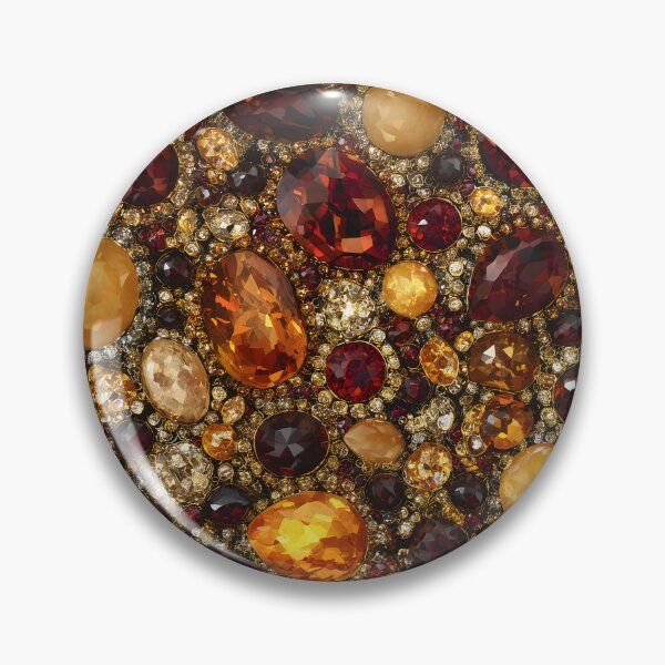 Item preview, Pave Gemstone Collage With Amber Ruby Garnet Gold Crystal Texture designed and sold by meganohm.
