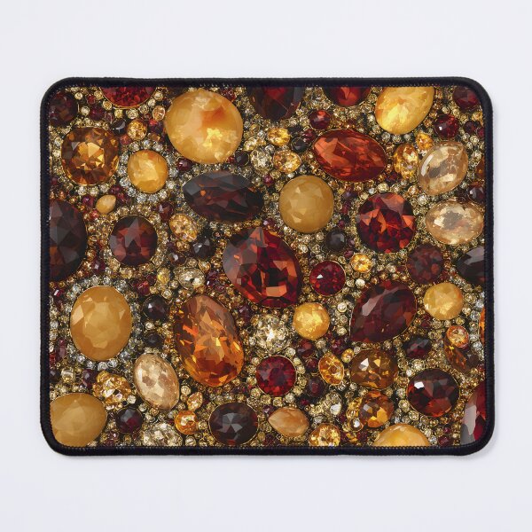 Item preview, Pave Gemstone Collage With Amber Ruby Garnet Gold Crystal Texture designed and sold by meganohm.