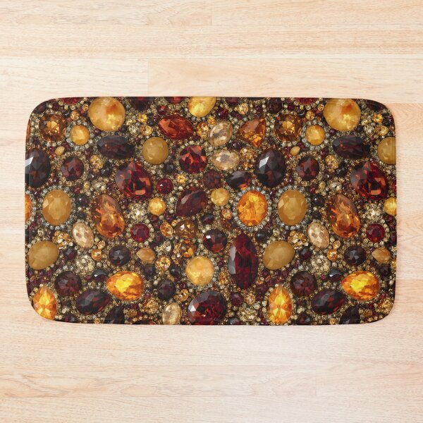 Item preview, Pave Gemstone Collage With Amber Ruby Garnet Gold Crystal Texture designed and sold by meganohm.