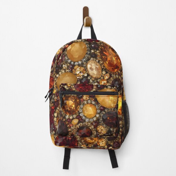 Item preview, Pave Gemstone Collage With Amber Ruby Garnet Gold Crystal Texture designed and sold by meganohm.