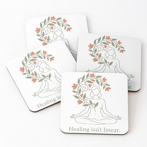 Item preview, Healing isn't linear – Spiritual Yoga & Mental Health Design designed and sold by Fuechse.