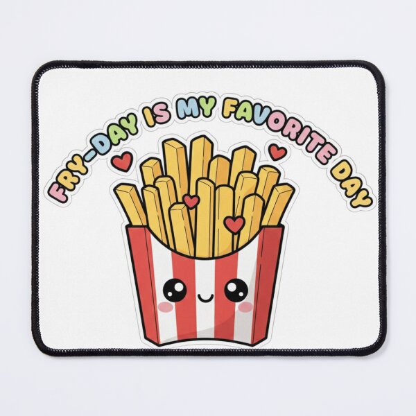 Item preview, Cute Kawaii French Fries Pun - Fry-Day Is My Favorite Day designed and sold by velveteclipseco.