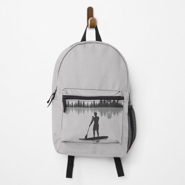 Item preview, Lispe Paddle Boarder Male Silhouette Forest Lake Reflection designed and sold by Lispe-Designs.