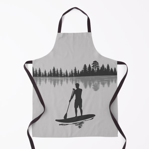 Item preview, Lispe Paddle Boarder Male Silhouette Forest Lake Reflection designed and sold by Lispe-Designs.