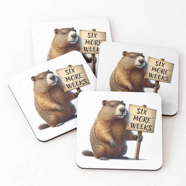 Item preview, Six More Weeks - Funny Groundhog Day designed and sold by TherezaDesign.