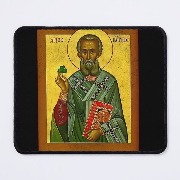 Item preview, Retro St Patrick Byzantine Christian Art Icon designed and sold by zptees.