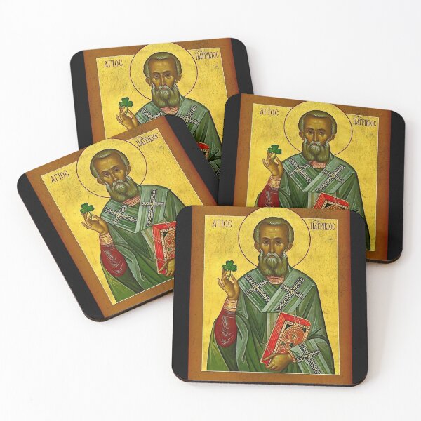 Item preview, Retro St Patrick Byzantine Christian Art Icon designed and sold by zptees.