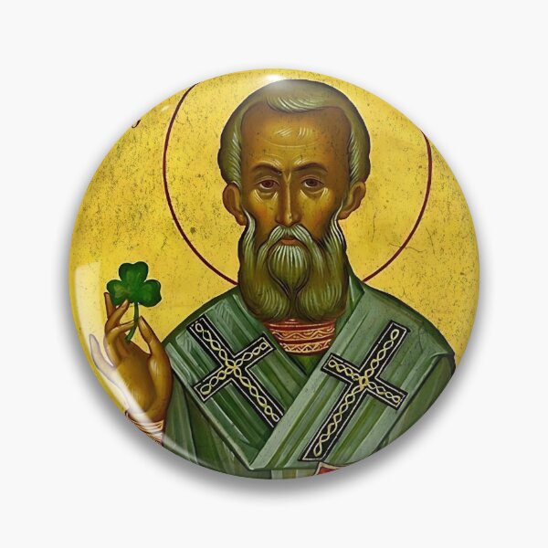 Item preview, Retro St Patrick Byzantine Christian Art Icon designed and sold by zptees.