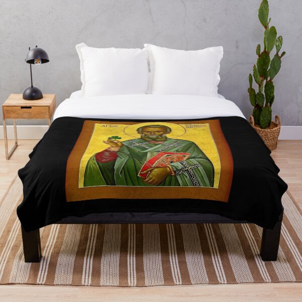 Item preview, Retro St Patrick Byzantine Christian Art Icon designed and sold by zptees.