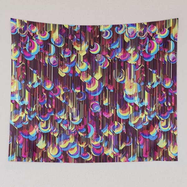 Item preview, Brown neon color circle pattern 3rd designed and sold by JeniSeny.