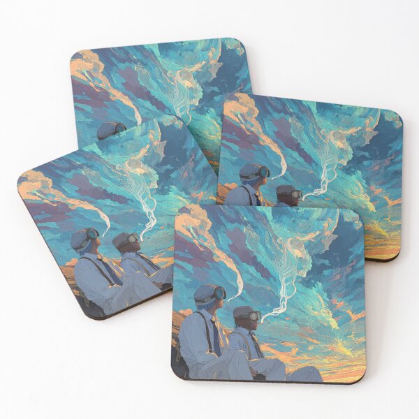 Item preview, Ethereal Pilots Sky Watching | Surreal Swirling Cloud & Goggle Art designed and sold by MetroEnvision.