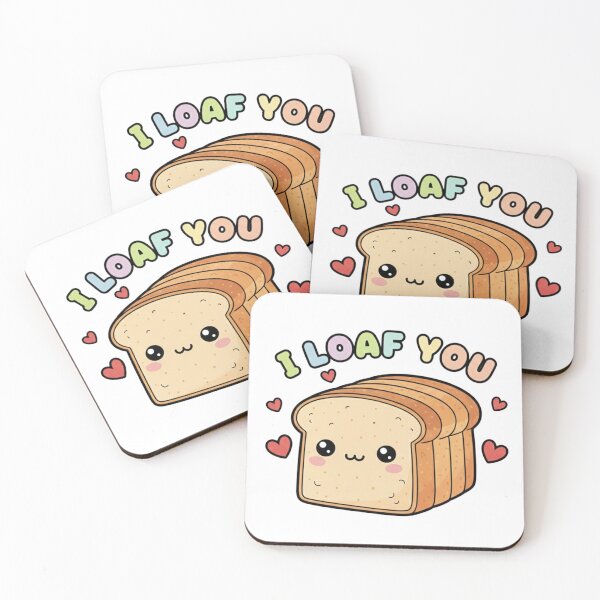 Item preview, I Loaf You - Cute Kawaii Bread Pun designed and sold by velveteclipseco.