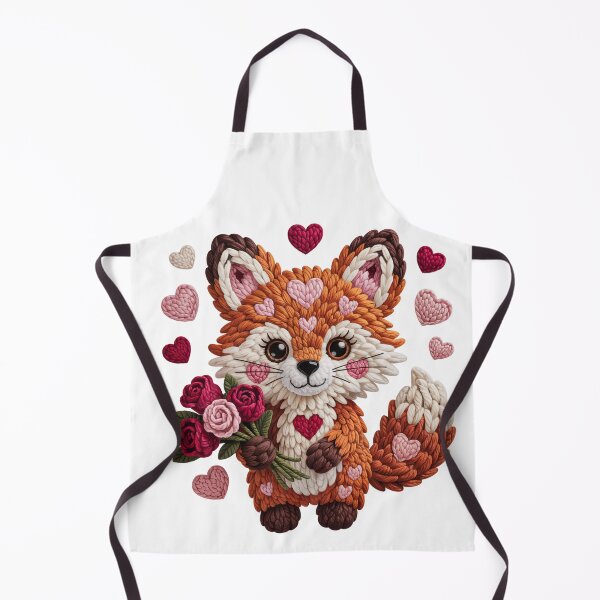 Item preview, crochet Fox Holding Roses designed and sold by jkrphoto.