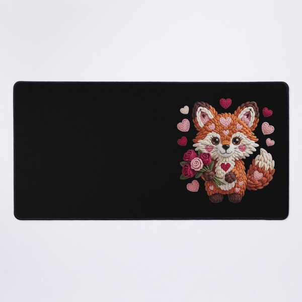 Item preview, crochet Fox Holding Roses designed and sold by jkrphoto.
