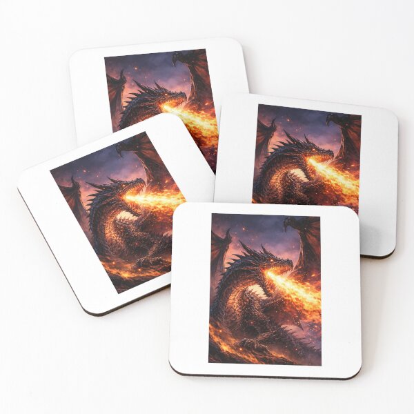 Item preview, Fire-Breathing Dragon – Epic Fantasy Dragon Artwork designed and sold by Scottvisuals.