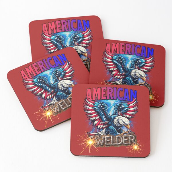 Item preview, American Welder Welding Eagle Pride Metal Patriotic USA  designed and sold by Route66art.